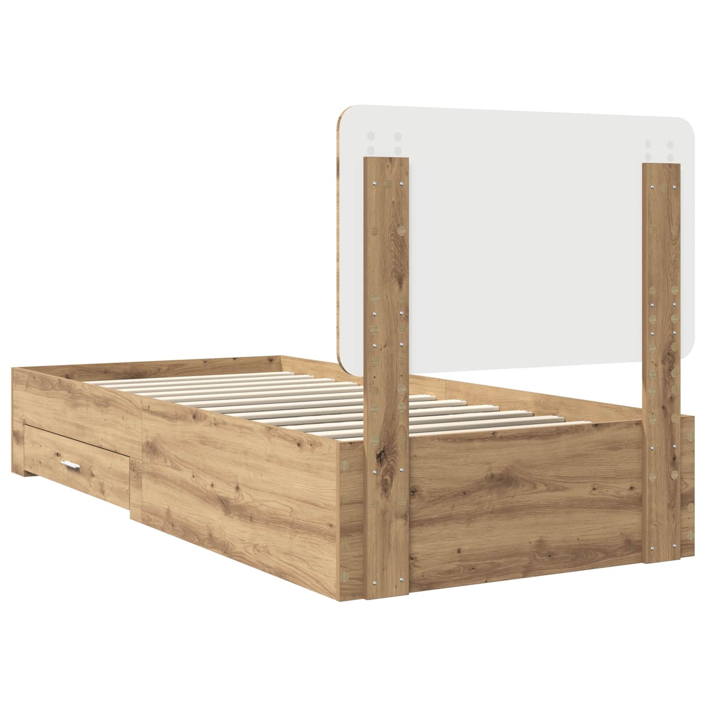 Sengestamme med skuff Artisan Eik 90 x 200 cm Konstruert tre