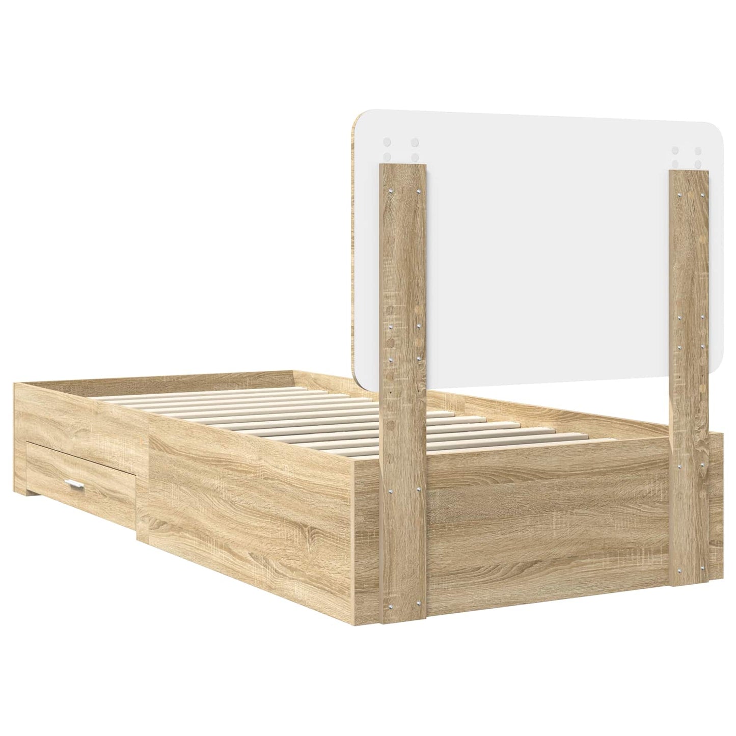 Sengestamme med skuff Sonoma eik 90 x 190 cm Konstruert tre