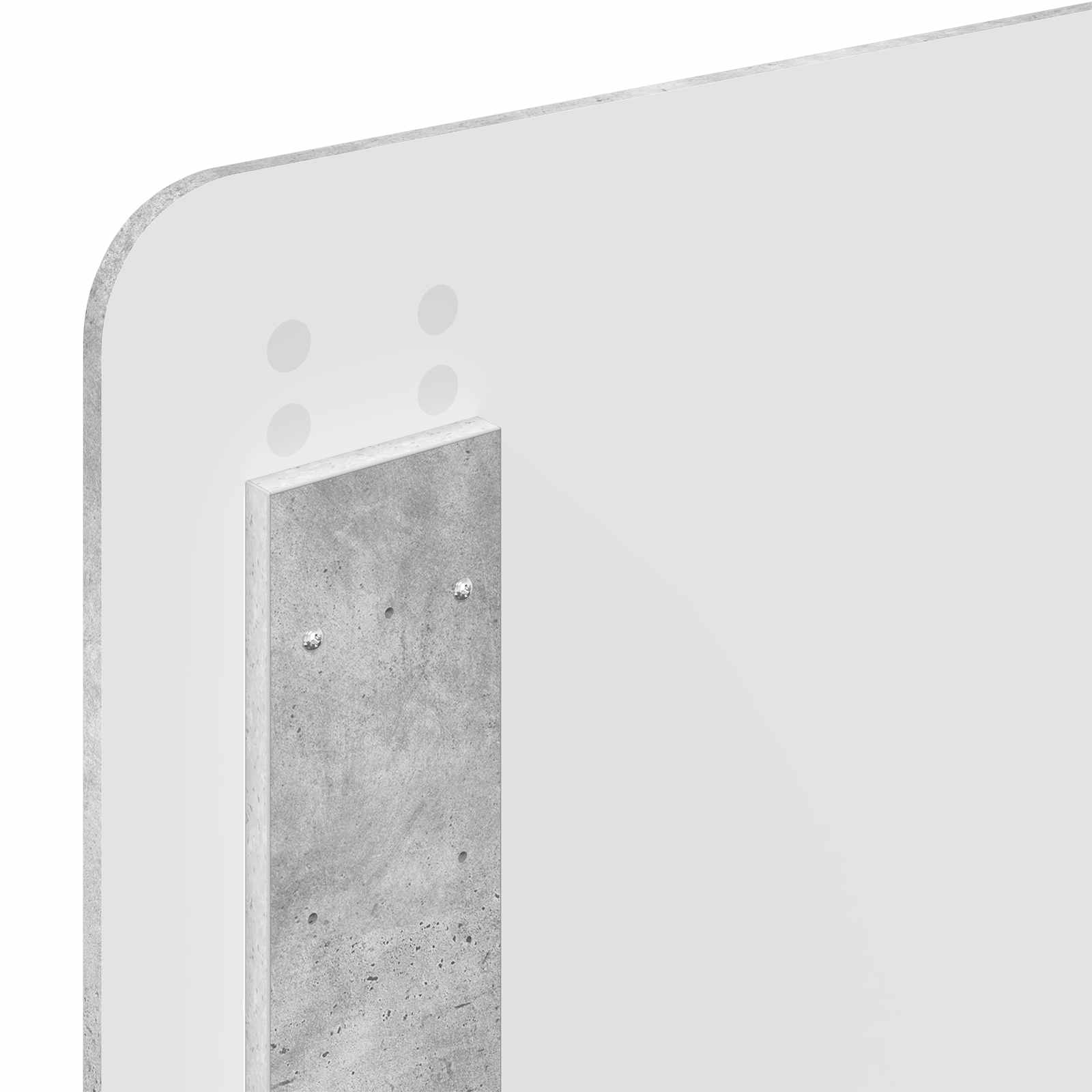 Sengestamme med hodegjerde Betonggrå 75 x 190 cm Konstruert tre