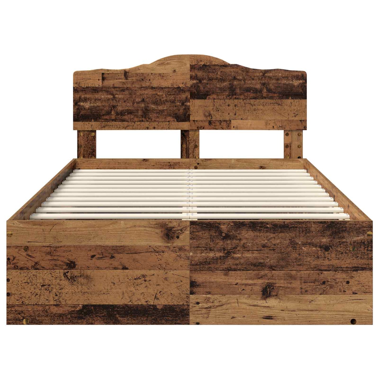 Sengestamme med hodegjerde Gammelt tre 120 x 200 cm Massiv furu