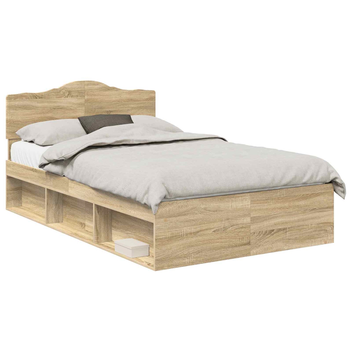 Sengestamme med hodegjerde Sonoma 120 x 190 cm Massiv furu