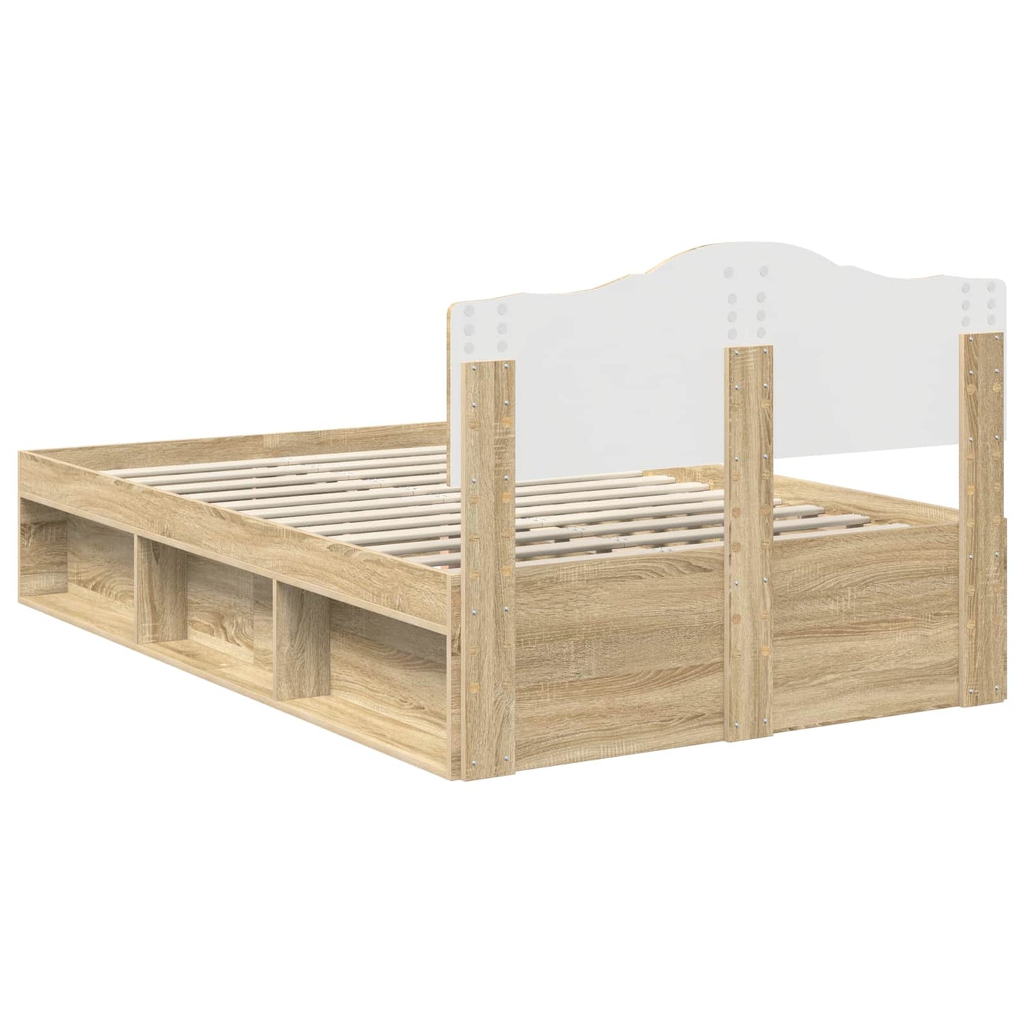 Sengestamme med hodegjerde Sonoma 120 x 190 cm Massiv furu