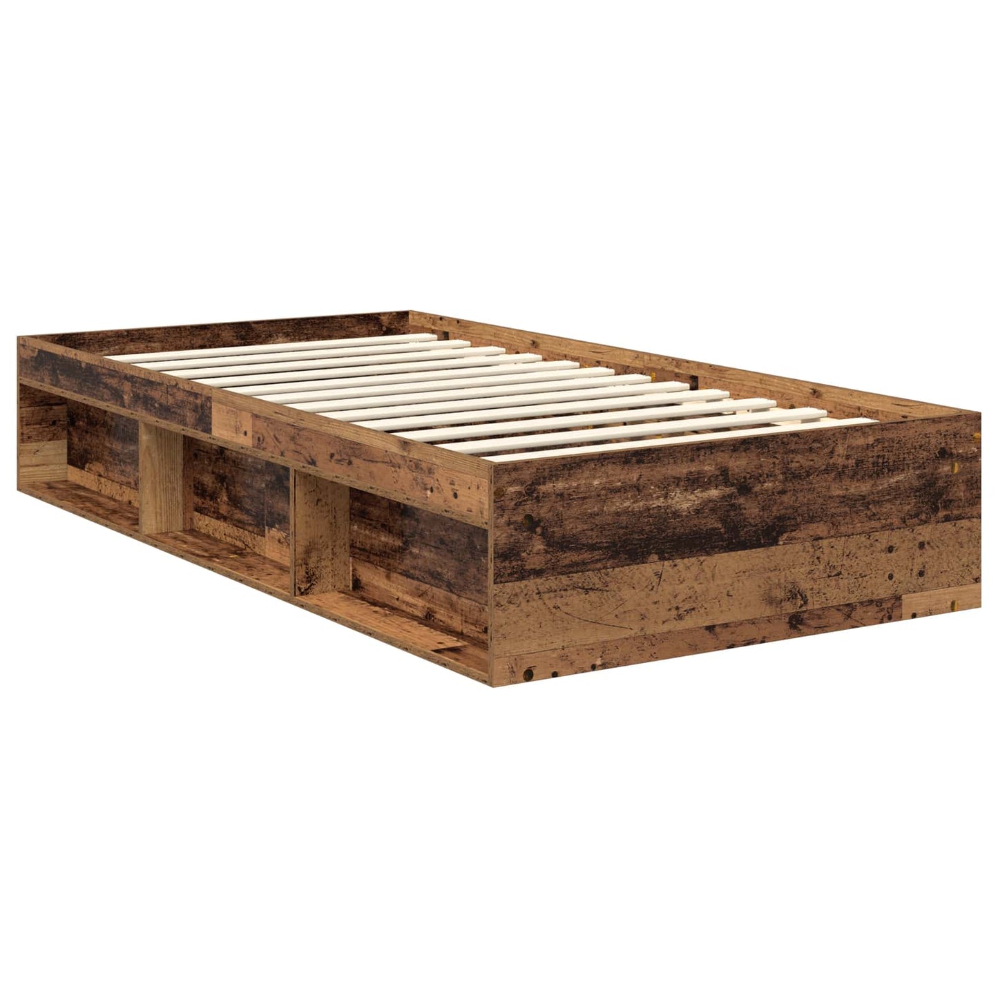 Sengestamme med hodegjerde Gammelt tre 100 x 200 cm Massiv furu
