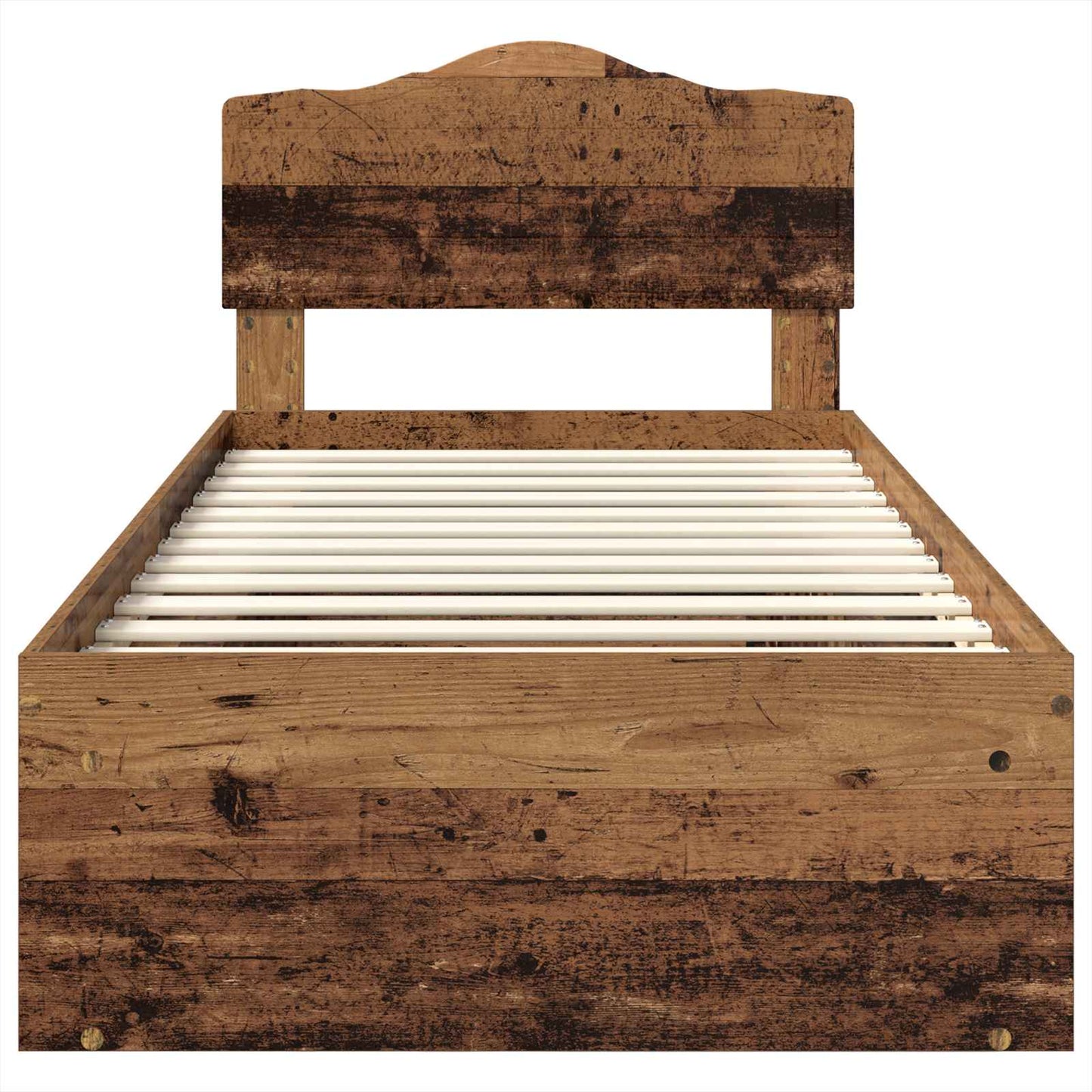 Sengestamme med hodegjerde Gammelt tre 90 x 200 cm Massiv furu