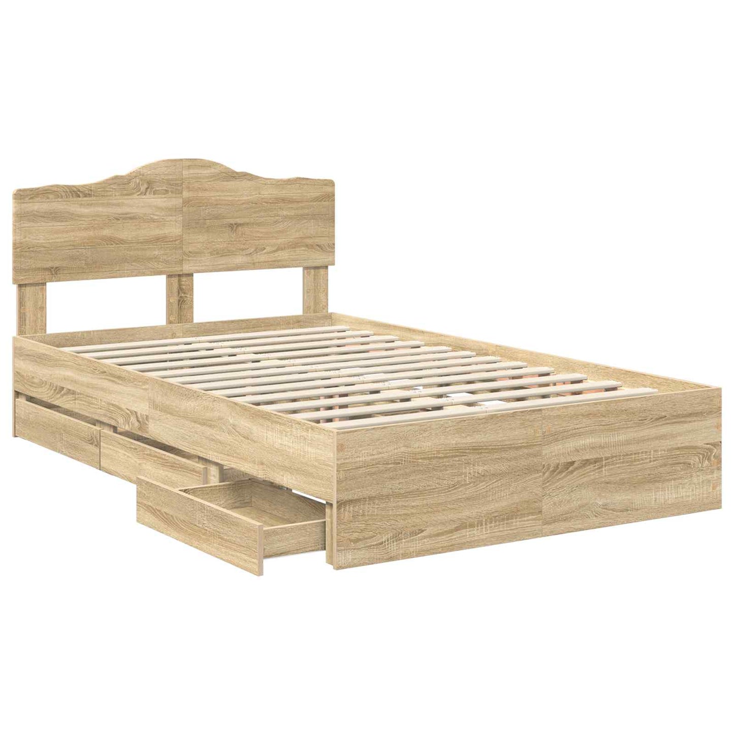 Sengestamme med skuff Sonoma eik 120 x 190 cm Ingeniørtre