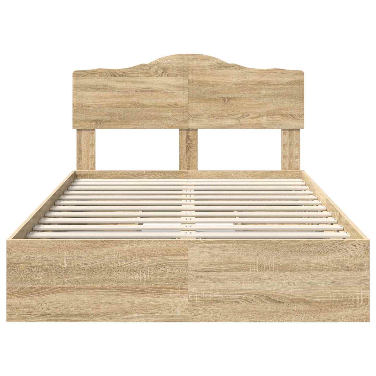 Seng med Oppbevaring Sonoma eik 135 x 190 cm Konstruert tre