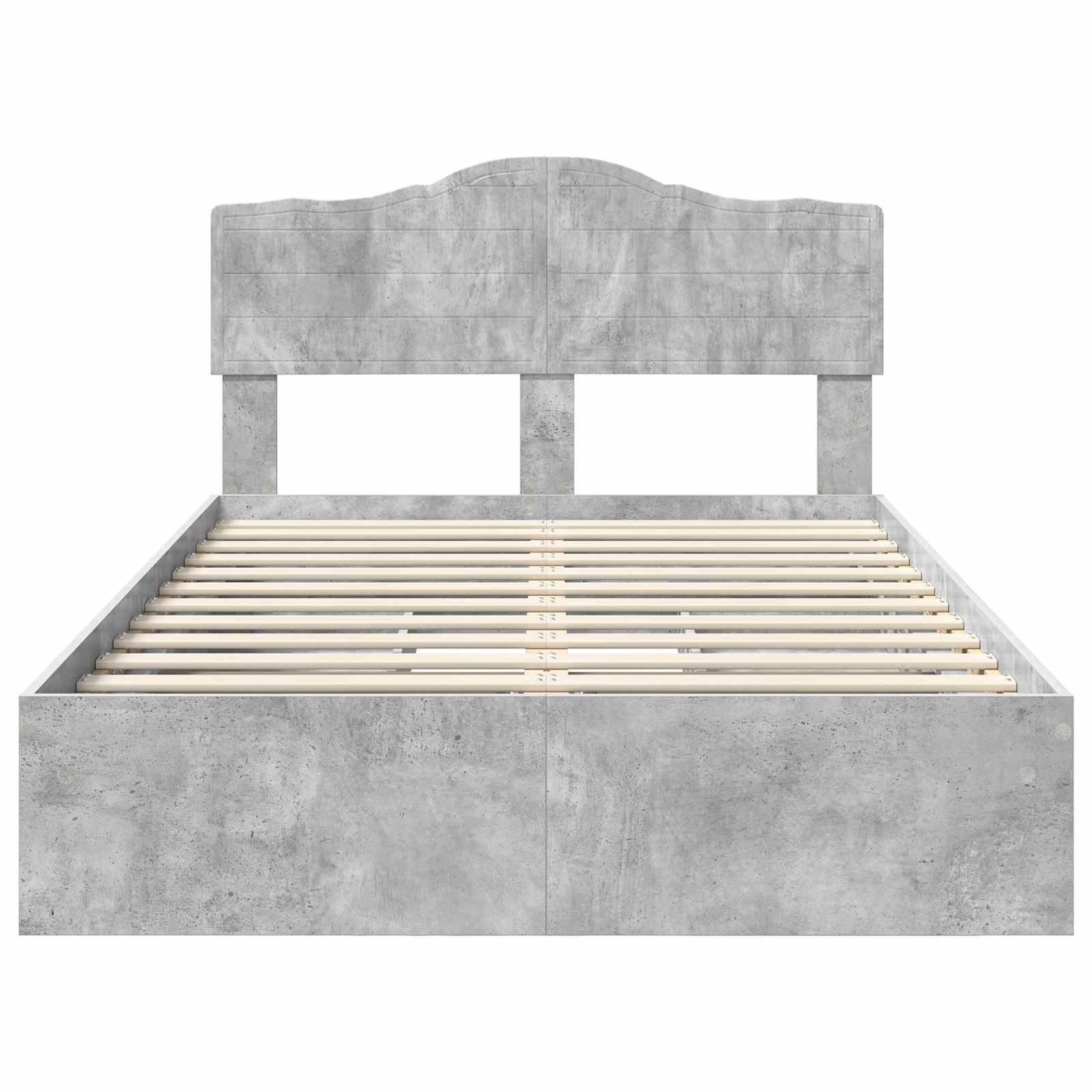 Seng med Oppbevaring Betonggrå 135 x 190 cm Konstruert tre