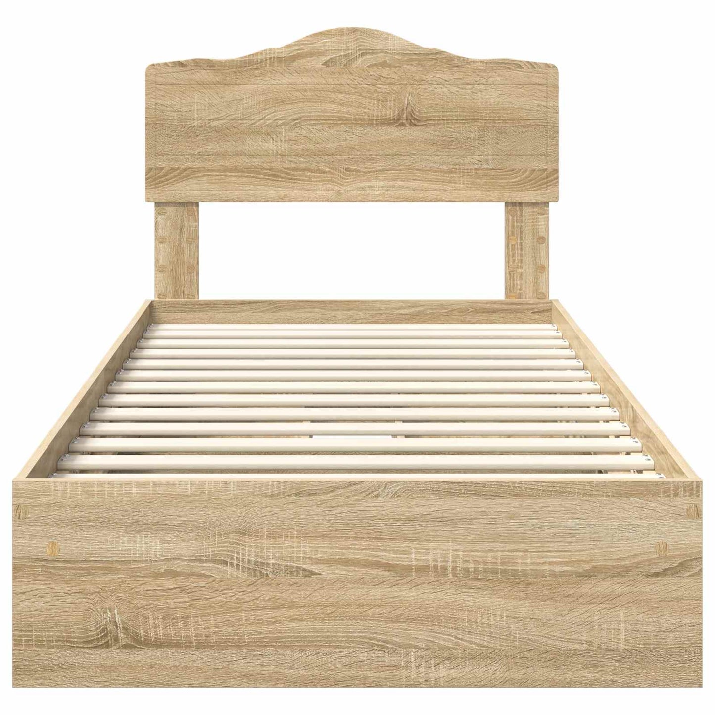 Seng med Oppbevaring Sonoma eik 90 x 200 cm Konstruert tre