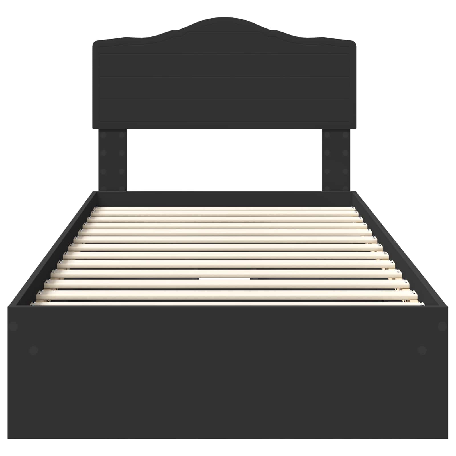 Seng med Oppbevaring med skuff Svart 75 x 190 cm Konstruert tre