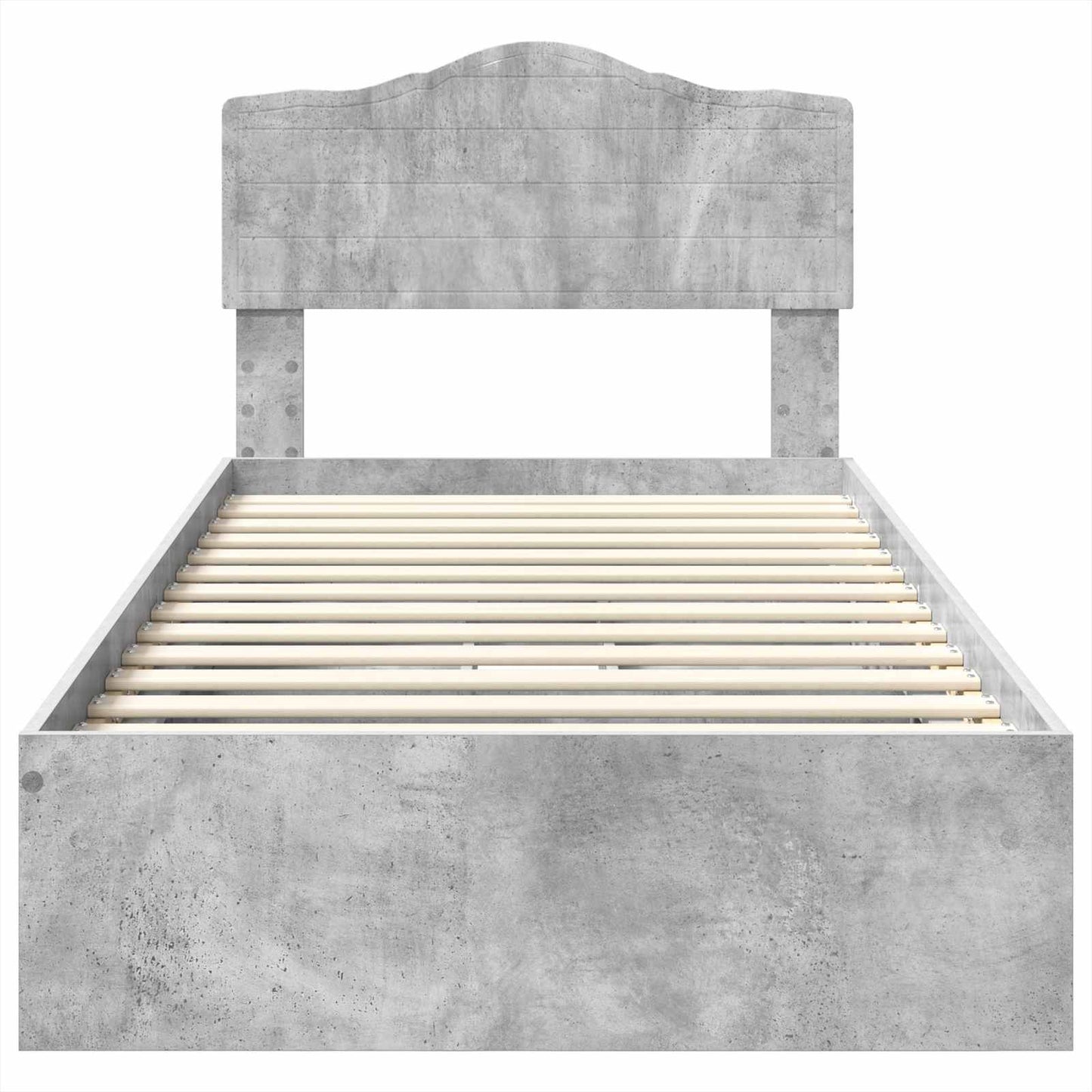 Seng med Oppbevaring Betonggrå 70 x 190 cm Konstruert tre
