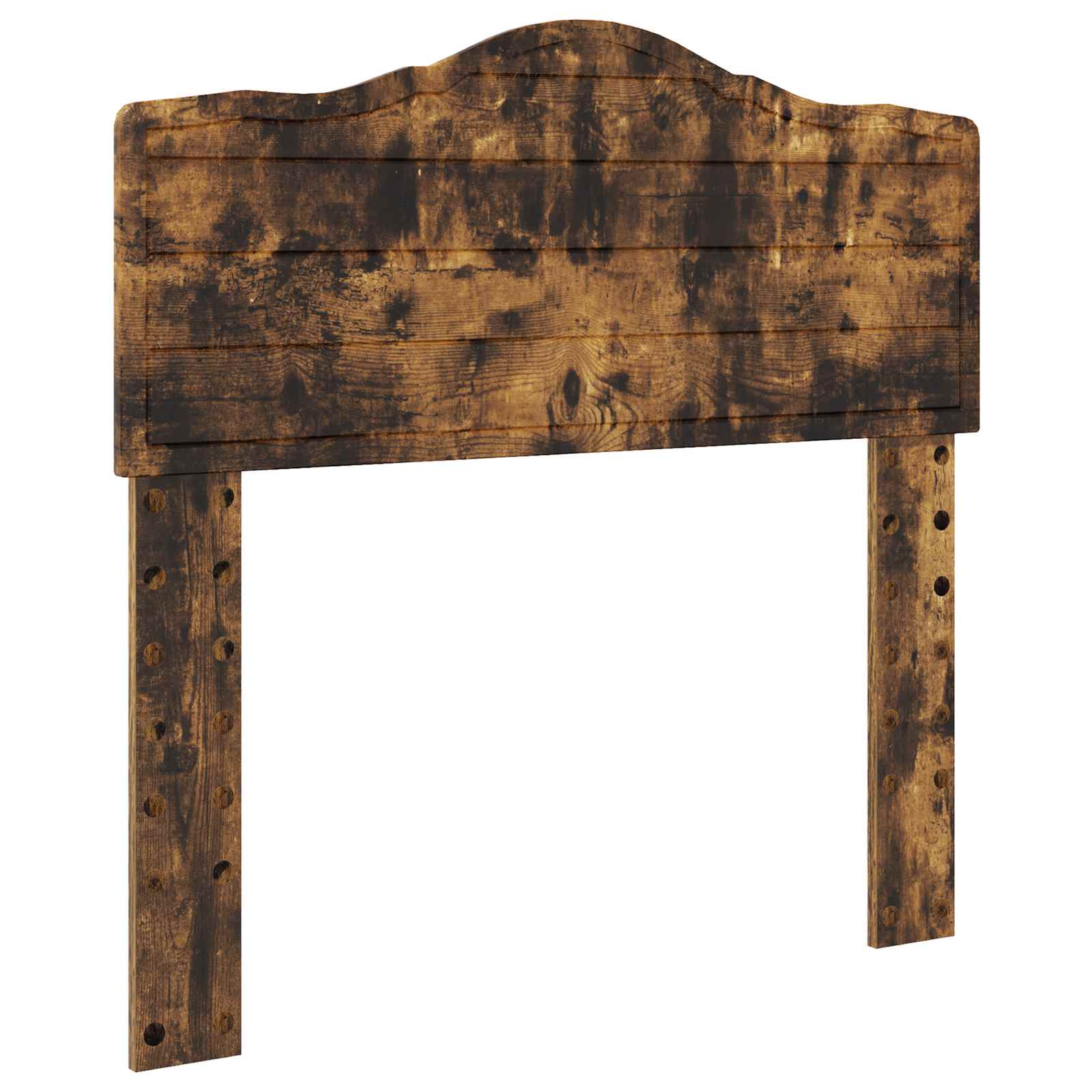 Seng med Oppbevaring Røkt eik 75 x 190 cm Konstruert tre