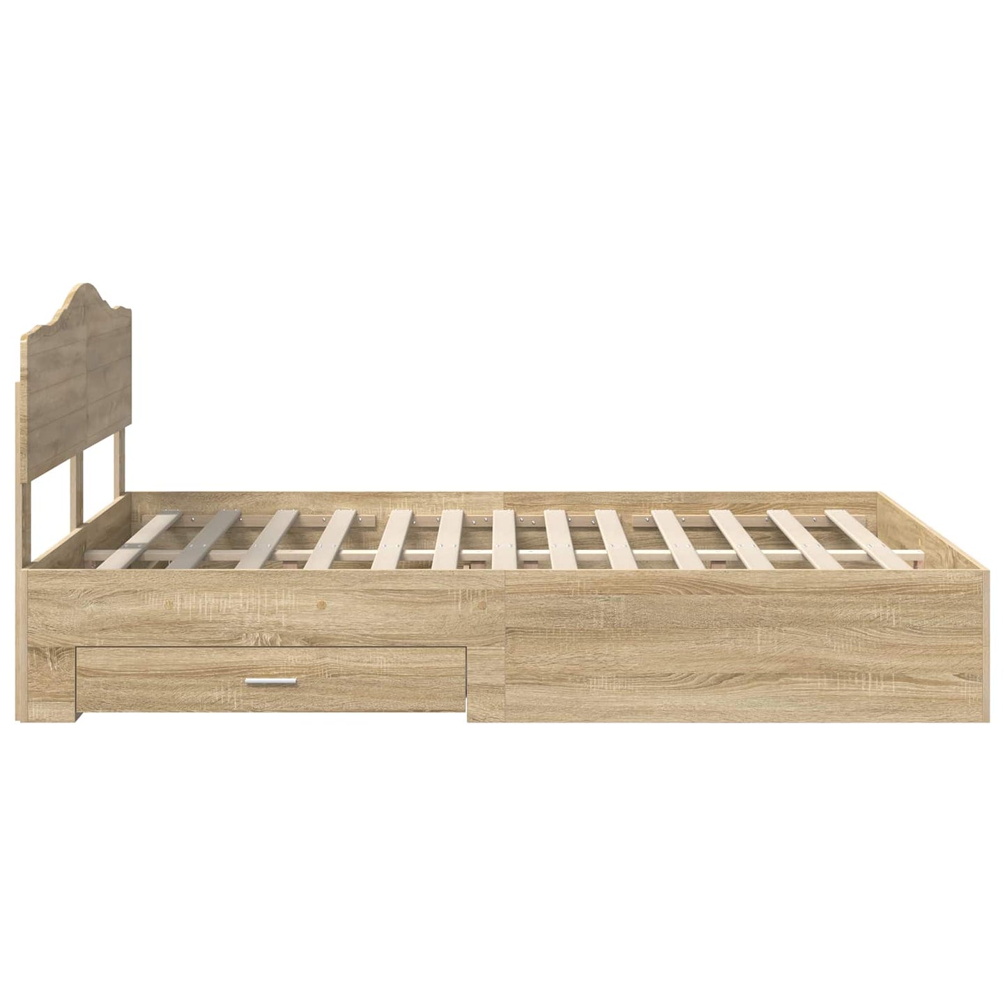 Sengestamme med skuff Sonoma eik 140 x 190 cm Konstruert tre
