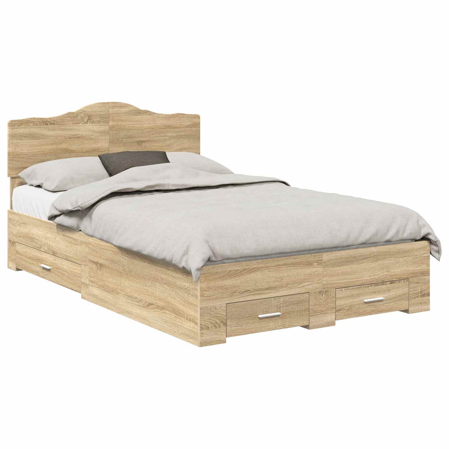 Sengestamme med skuff Sonoma eik 120 x 200 cm Konstruert tre