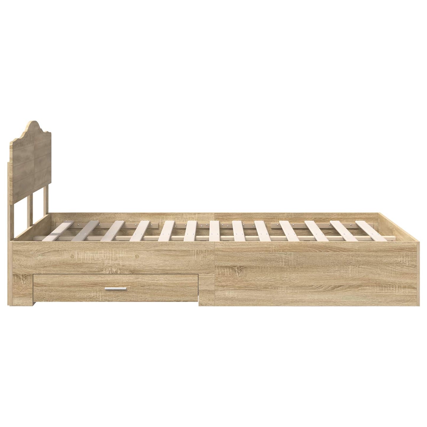 Sengestamme med skuff Sonoma eik 120 x 200 cm Konstruert tre