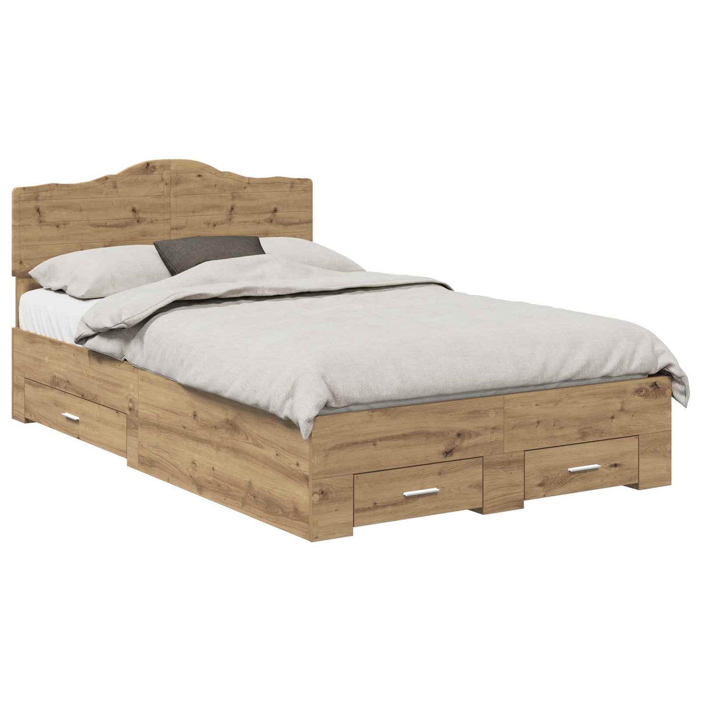 Sengestamme med skuff Artisan Eik 120 x 190 cm Konstruert tre