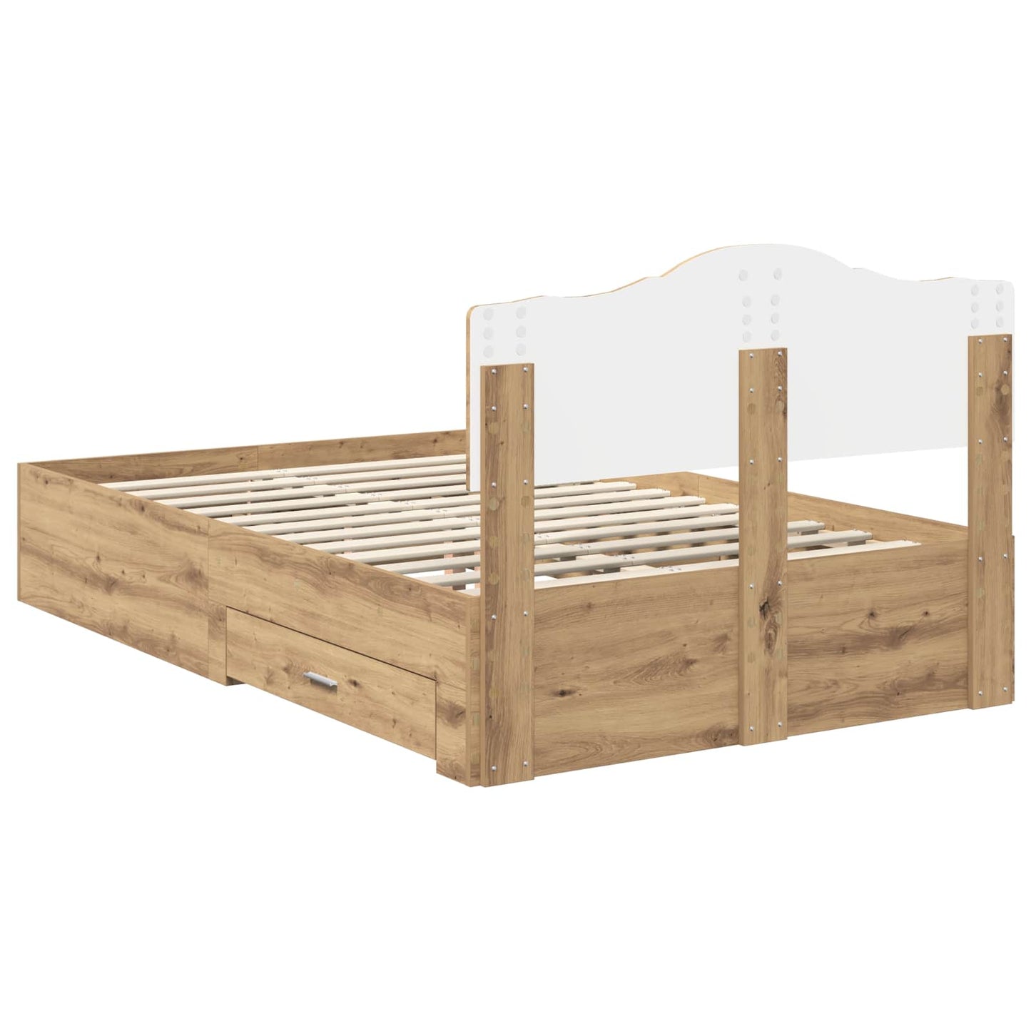 Sengestamme med skuff Artisan Eik 120 x 190 cm Konstruert tre