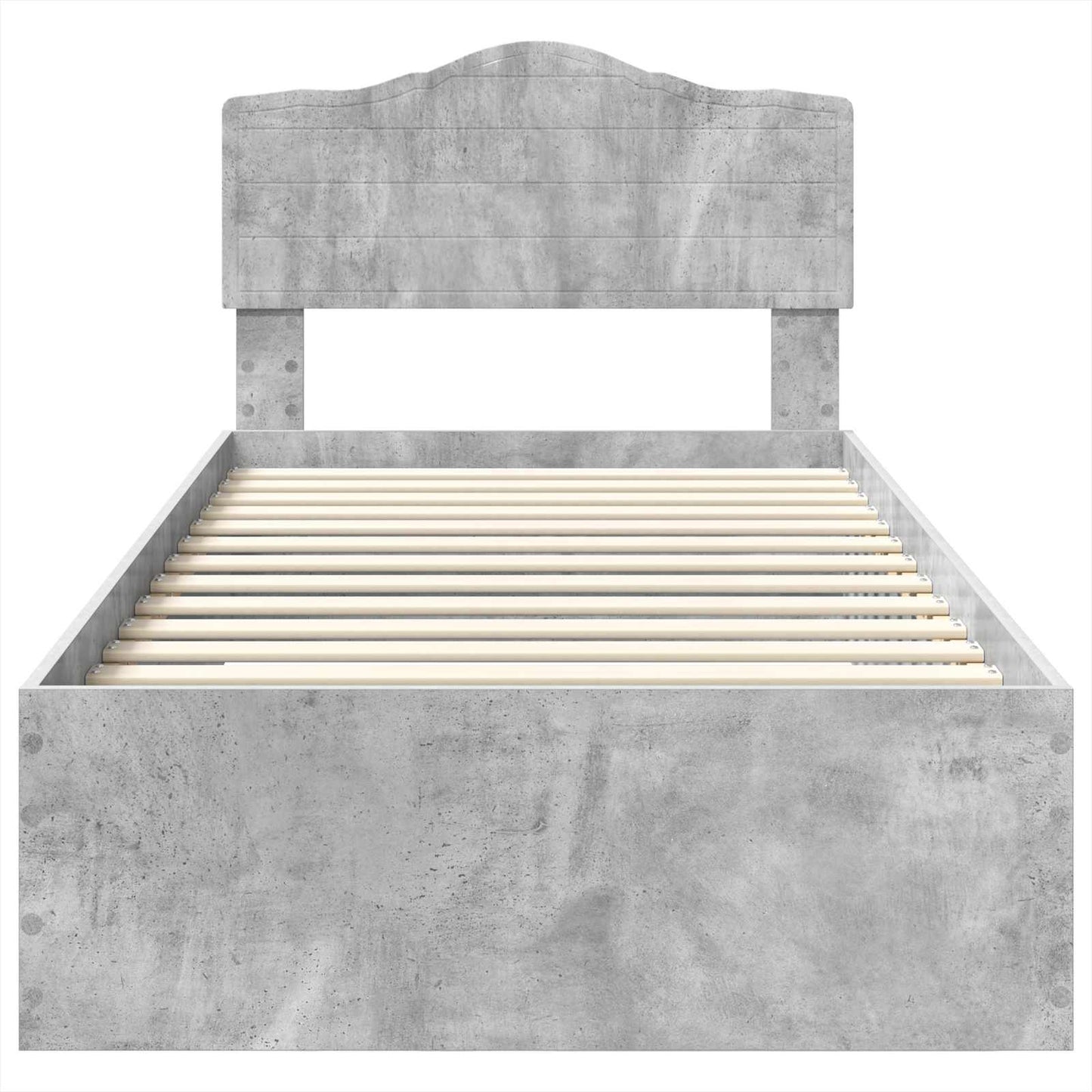 Sengestamme med skuff Betonggrå 100 x 200 cm Konstruert tre