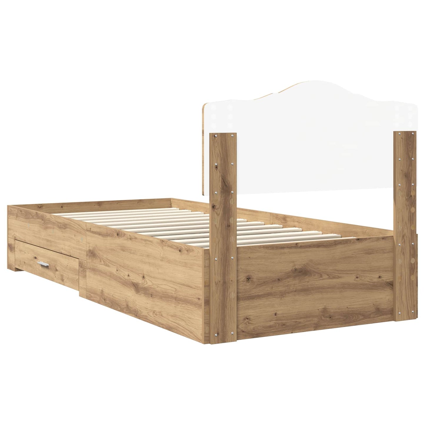 Sengestamme med skuff Artisan Eik 90 x 190 cm Konstruert tre