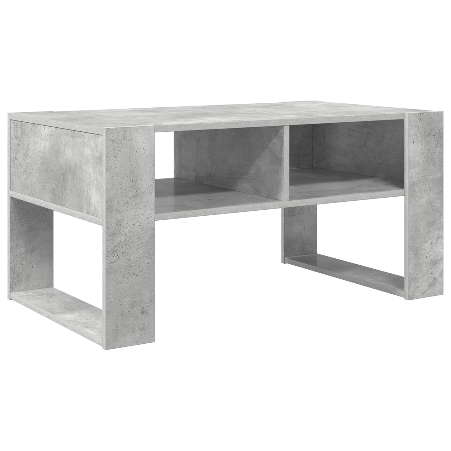 Kaffebord med lagring Betonggrå 92 x 53 x 45 cm Konstruert tre