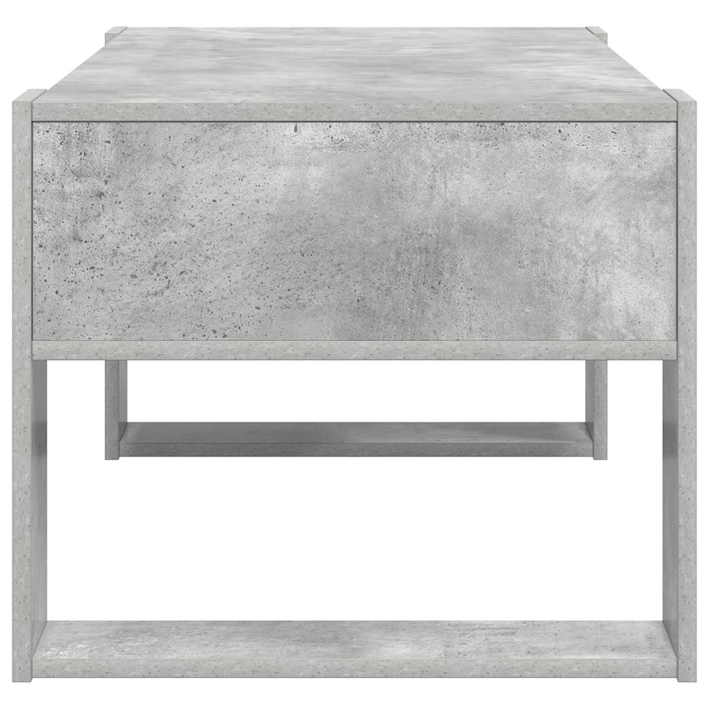 Kaffebord med lagring Betonggrå 92 x 53 x 45 cm Konstruert tre