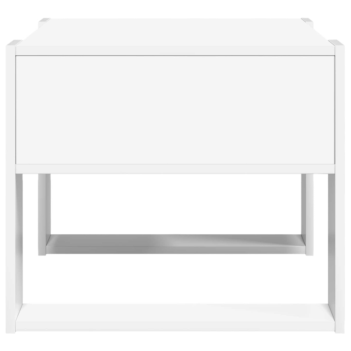 Kaffebord med lagring Hvit 66 x 53 x 45 cm Konstruert tre
