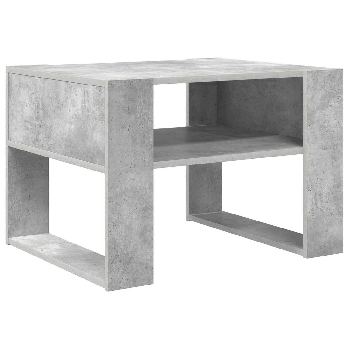 Kaffebord med lagring Betonggrå 66 x 53 x 45 cm Konstruert tre