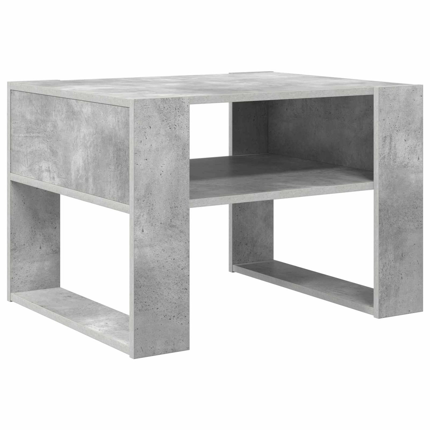 Kaffebord med lagring Betonggrå 66 x 53 x 45 cm Konstruert tre