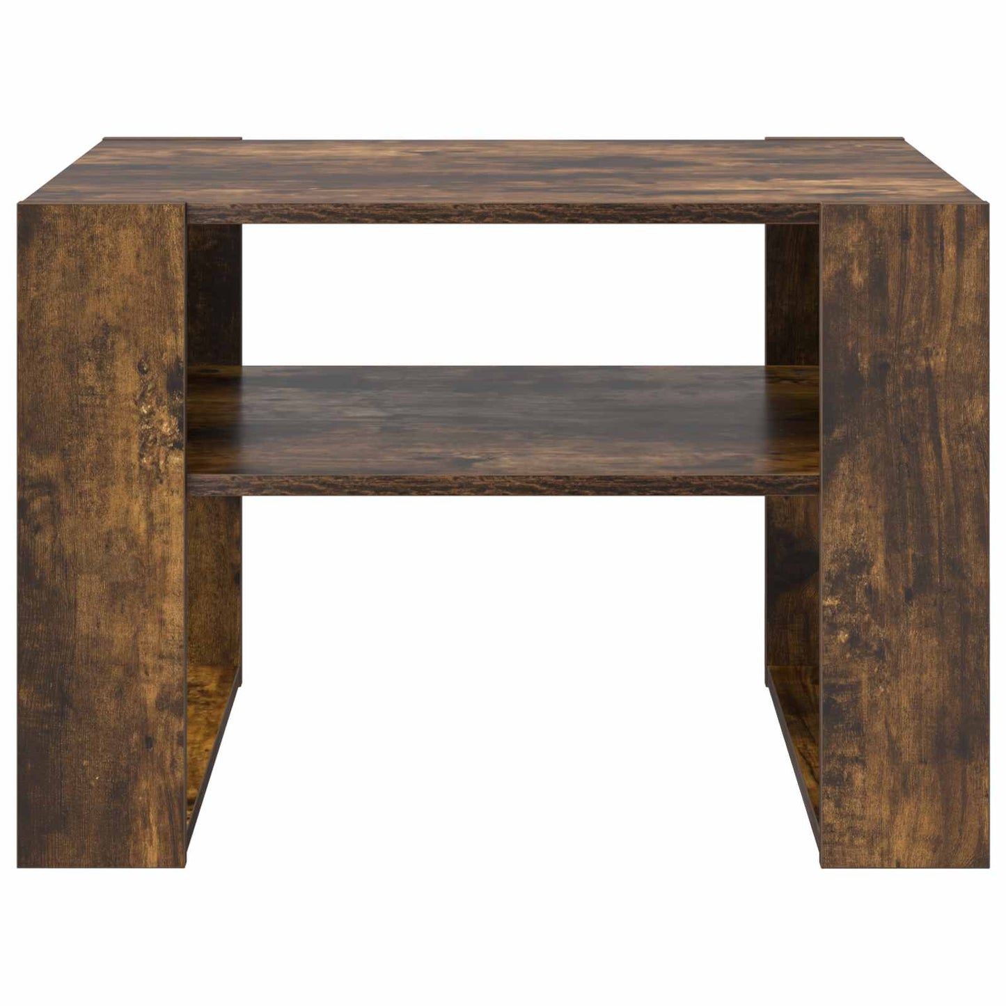 Kaffebord med lagring Røkt eik 66 x 53 x 45 cm Konstruert tre