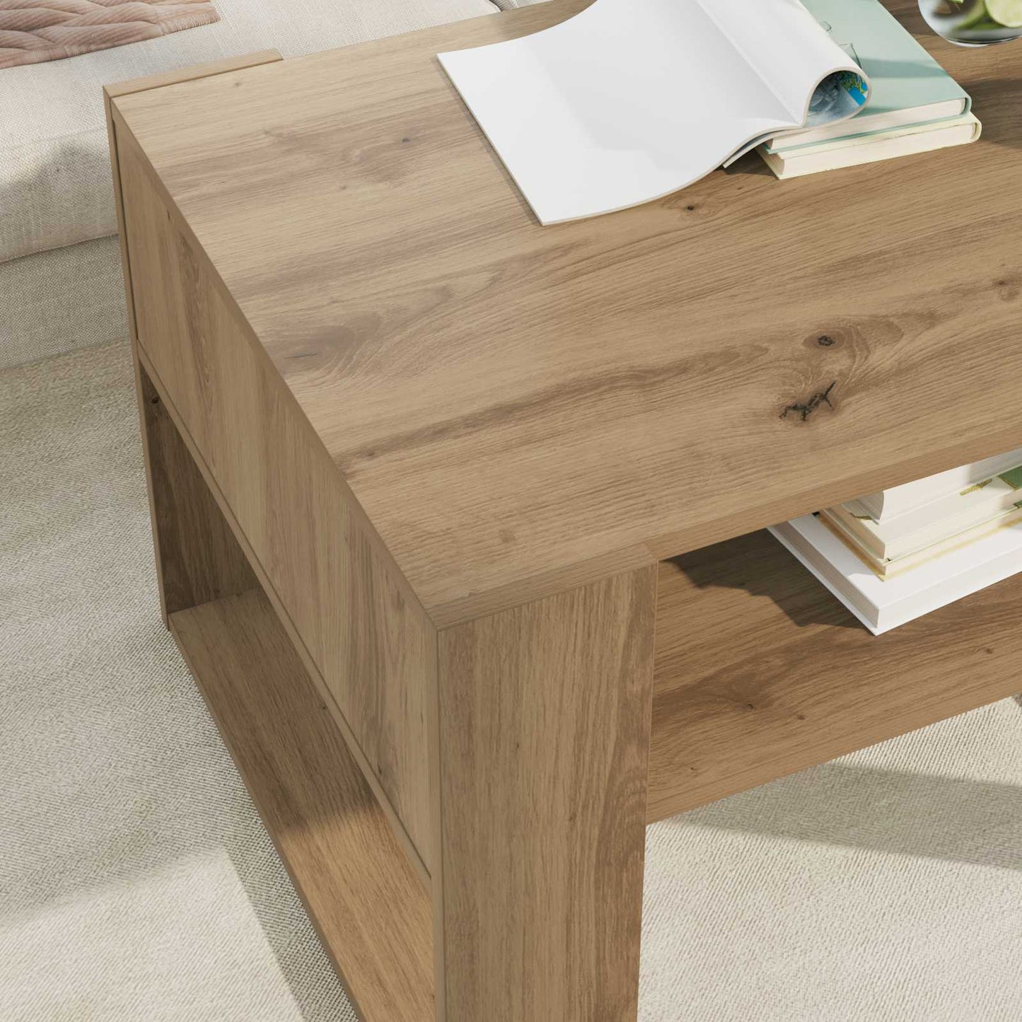 Kaffebord Artisan Eik 66 x 53 x 45 cm Konstruert tre