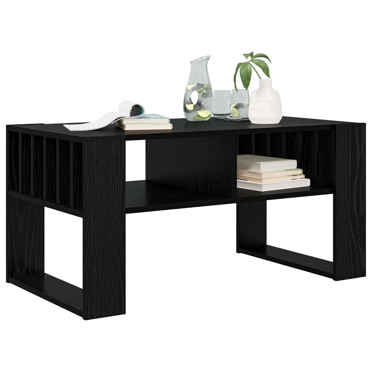 Kaffebord Svart Eik 92 x 49,5 x 45 cm Konstruert tre