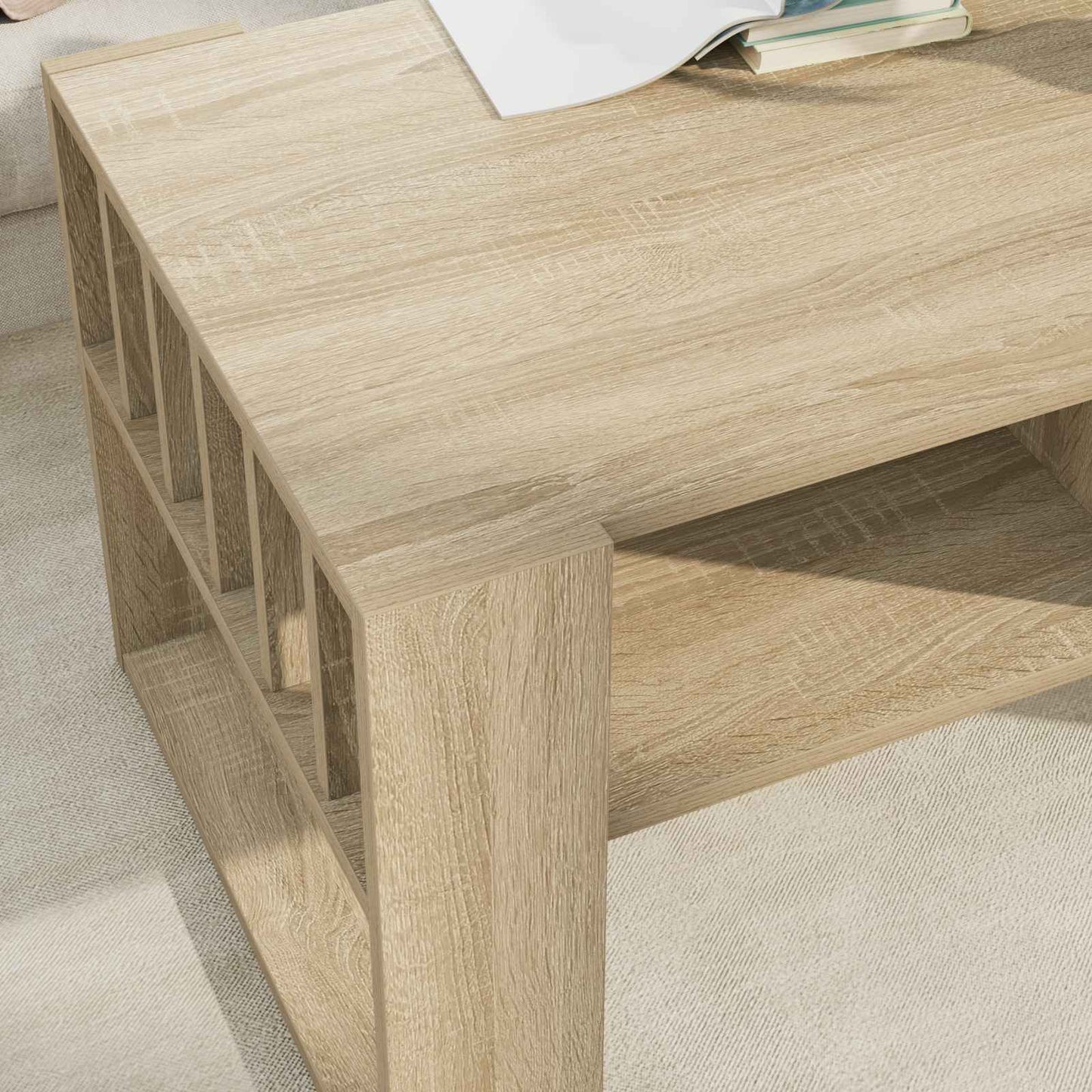 Kaffebord Sonoma eik 92 x 49,5 x 45 cm Konstruert tre