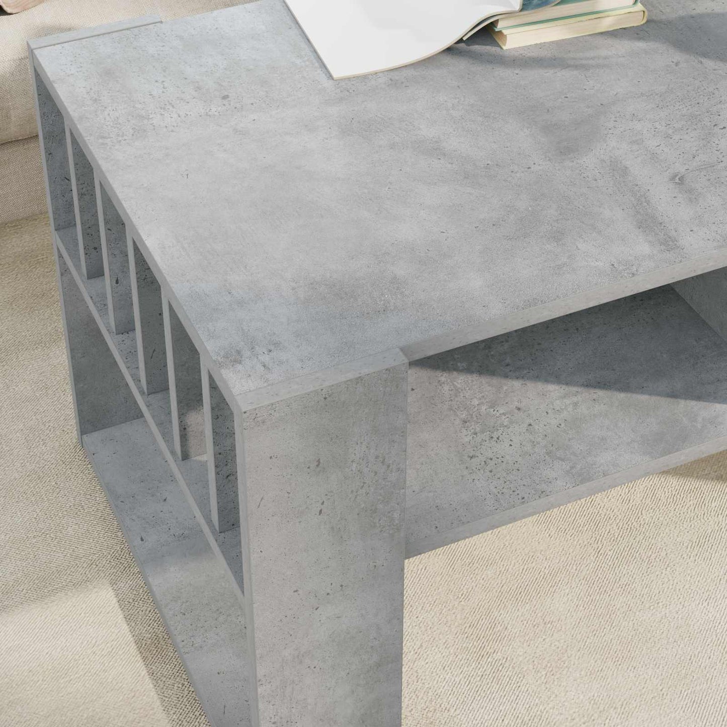 Kaffebord Betonggrå 92 x 49,5 x 45 cm Konstruert tre