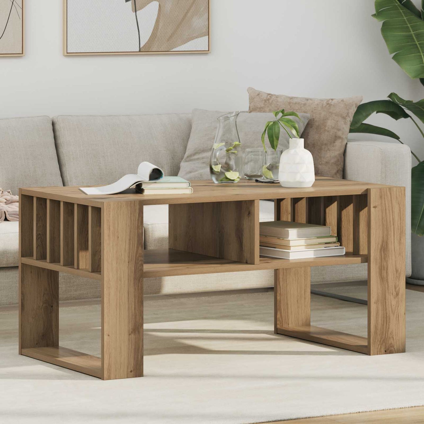 Kaffebord Artisan Eik 92 x 49,5 x 45 cm Konstruert tre