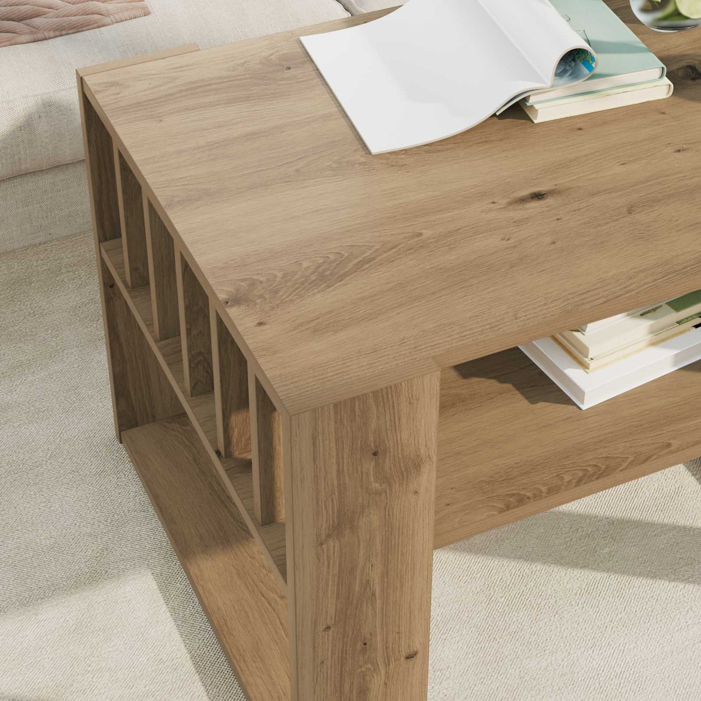 Kaffebord Artisan Eik 66 x 49,5 x 45 cm Konstruert tre