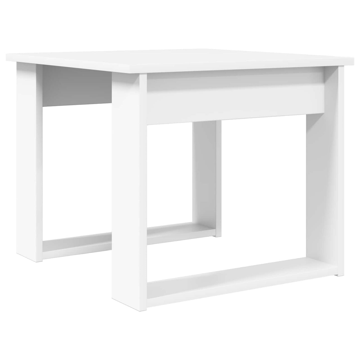 Kaffebord Sett 2 pcs Hvit Konstruert tre