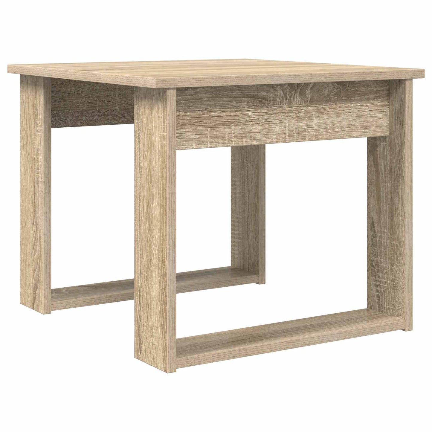 Kaffebord Sett 2 pcs Sonoma eik Konstruert tre