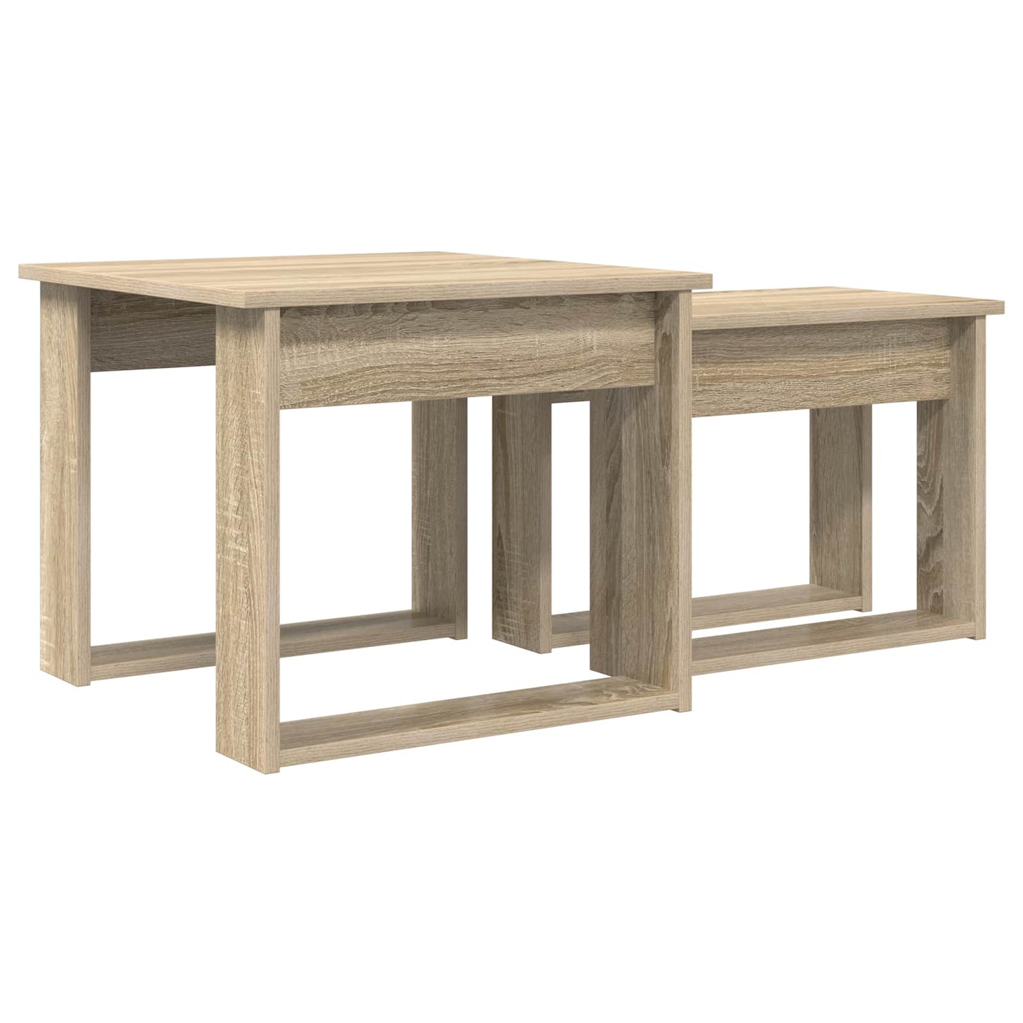 Kaffebord Sett 2 pcs Sonoma eik Konstruert tre