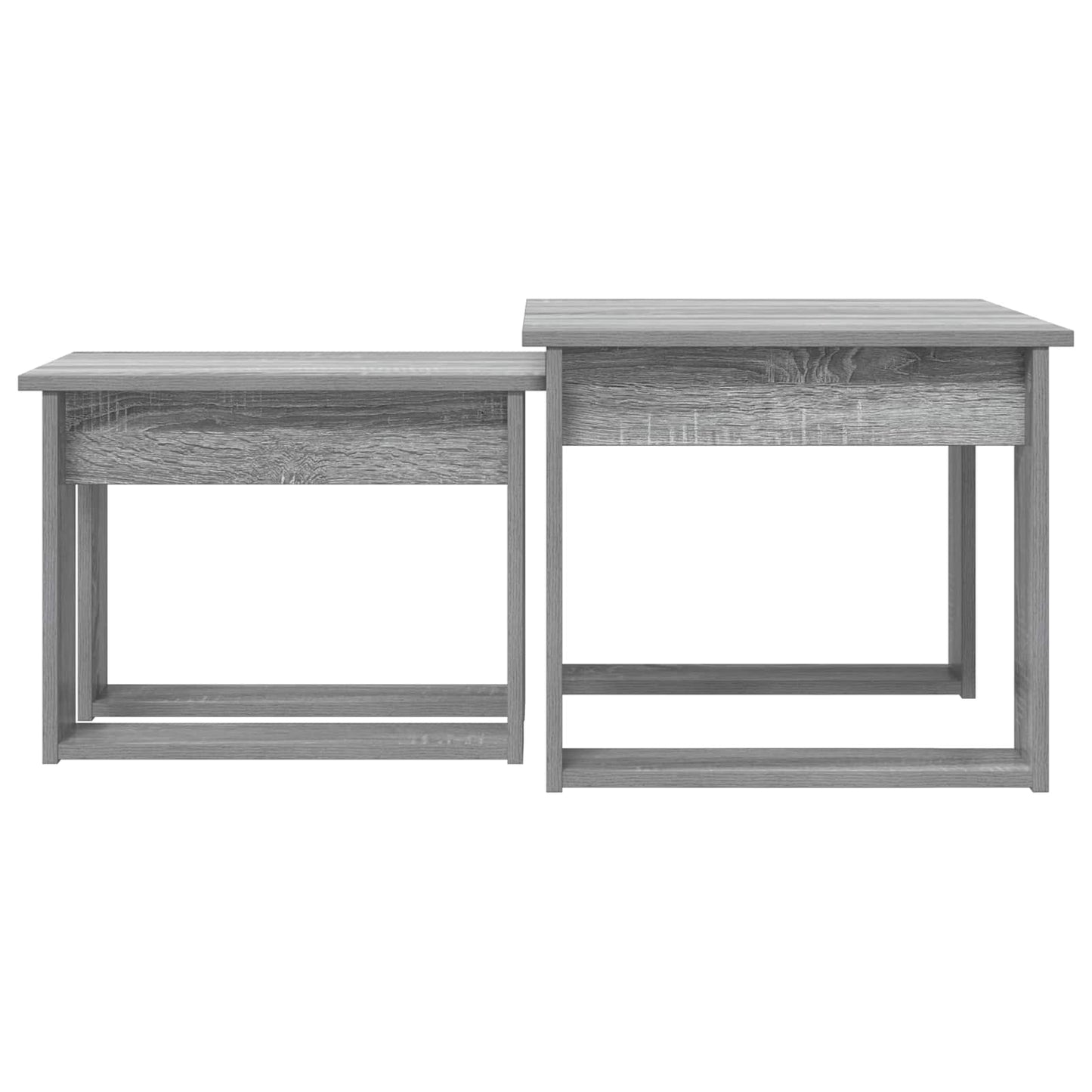 Kaffebord Sett 2 pcs Grå Sonoma Konstruert tre
