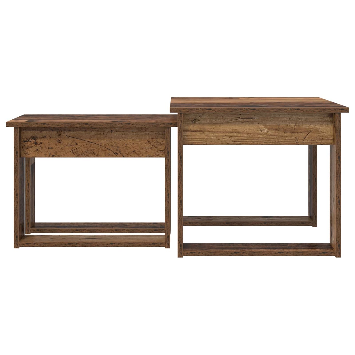 Kaffebord Sett 2 pcs Gammelt tre Konstruert tre