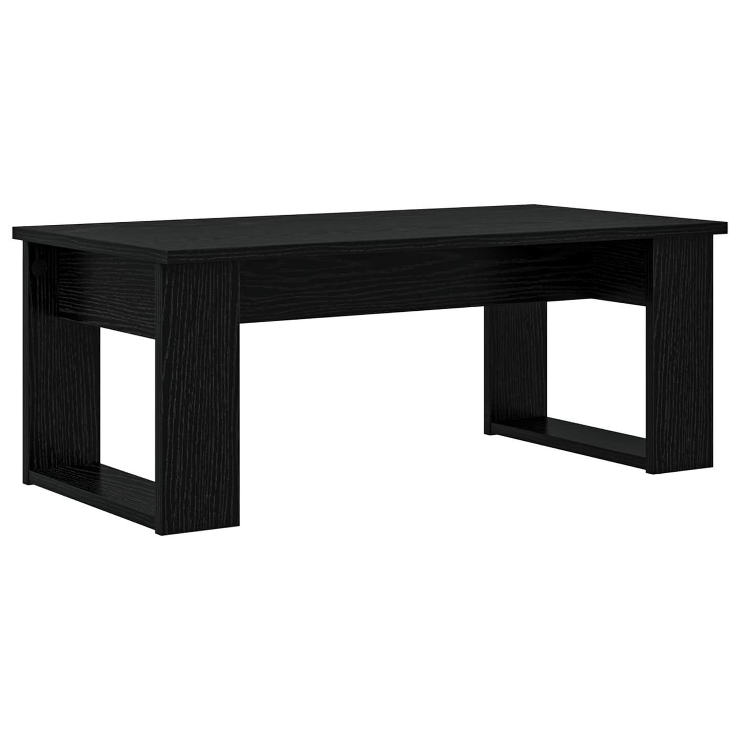 Kaffebord Sett 2 pcs Svart Eik Konstruert tre