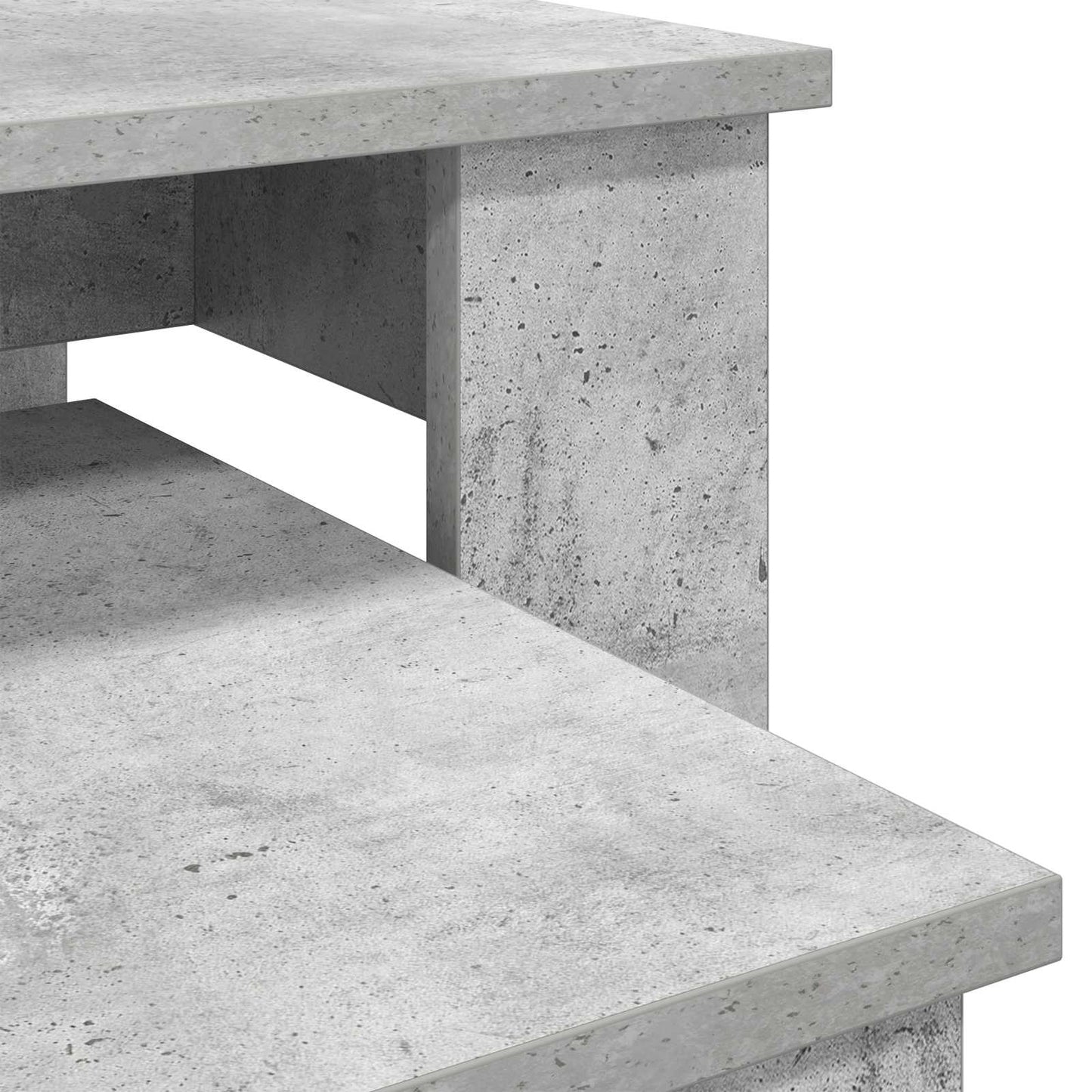 Kaffebord Sett 2 pcs Betonggrå Konstruert tre