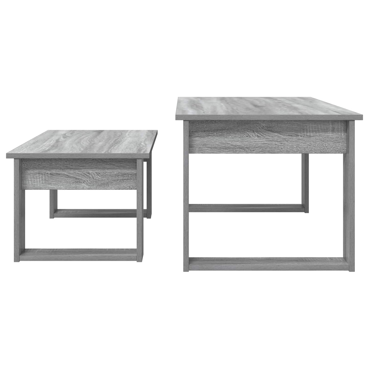 Kaffebord Sett 2 pcs Grå Sonoma Konstruert tre