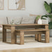 Kaffebord Sett 2 pcs Artisan Eik Konstruert tre