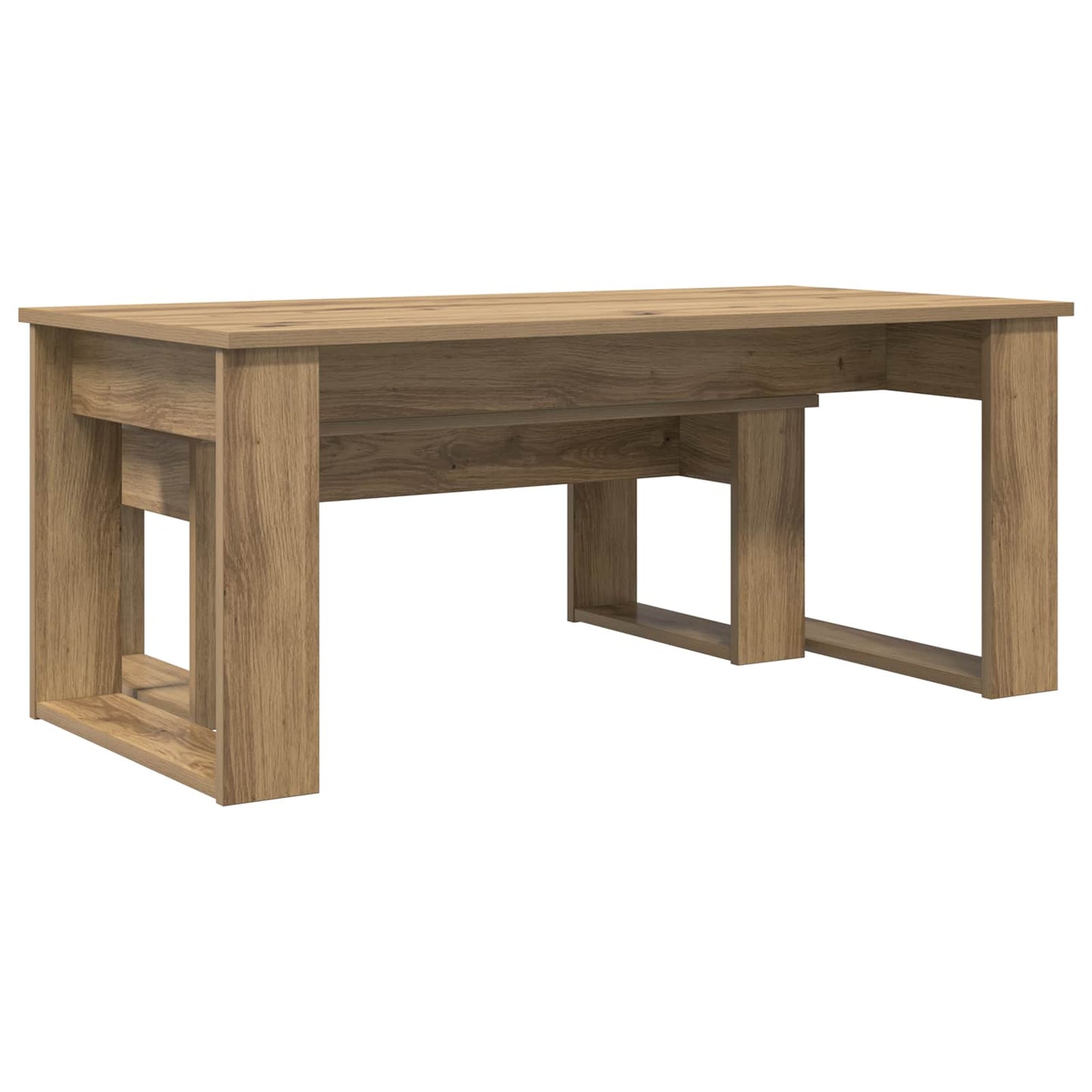 Kaffebord Sett 2 pcs Artisan Eik Konstruert tre