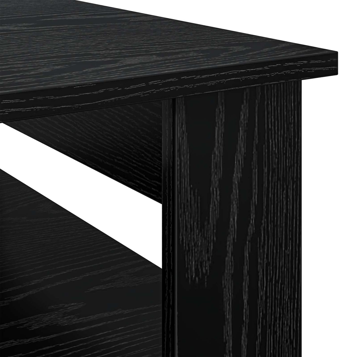Kaffebord med lagring Svart Eik 64 x 54 x 44 cm Konstruert tre