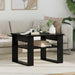 Kaffebord med lagring Svart Eik 64 x 54 x 44 cm Konstruert tre
