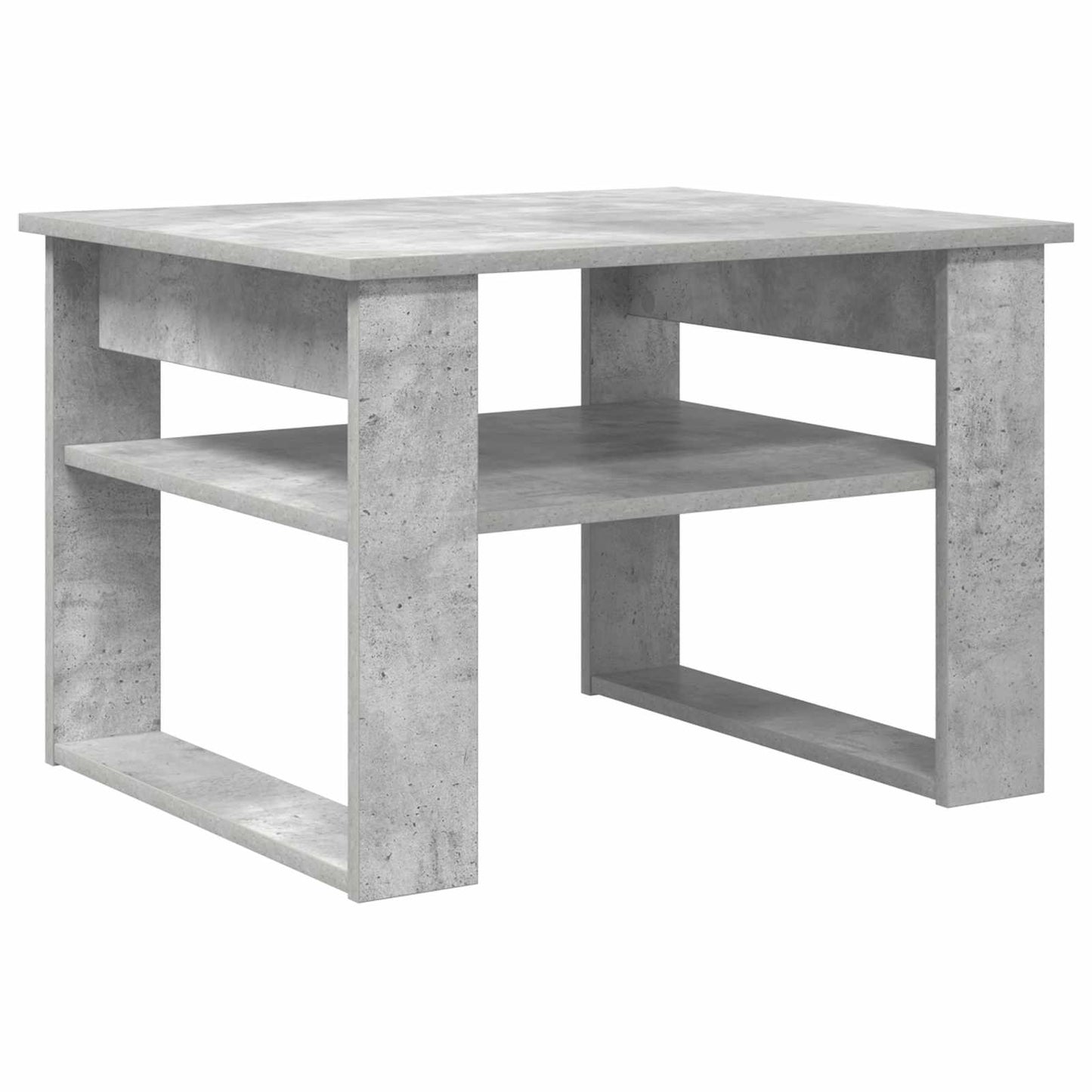 Kaffebord med lagring Betonggrå 64 x 54 x 44 cm Konstruert tre