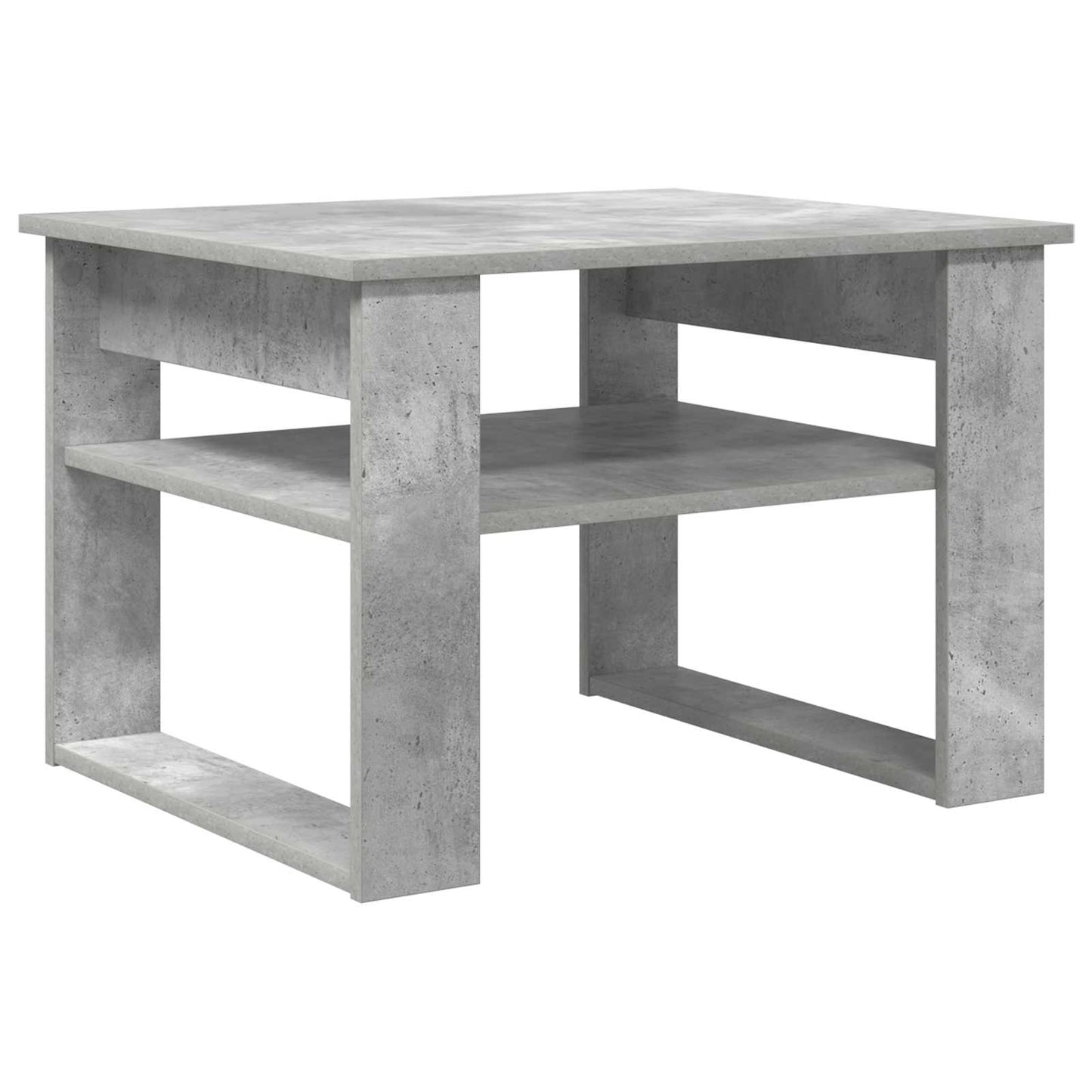 Kaffebord med lagring Betonggrå 64 x 54 x 44 cm Konstruert tre