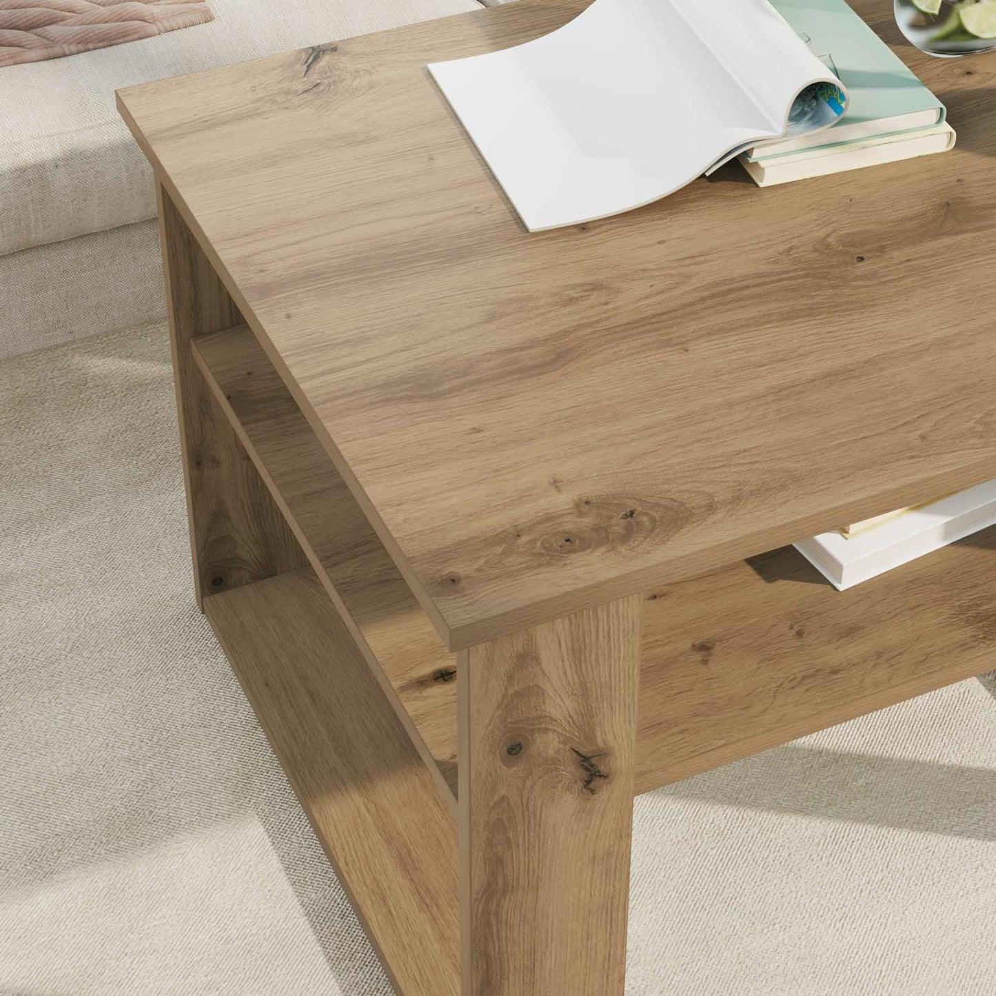 Kaffebord Artisan Eik 64 x 54 x 44 cm Konstruert tre