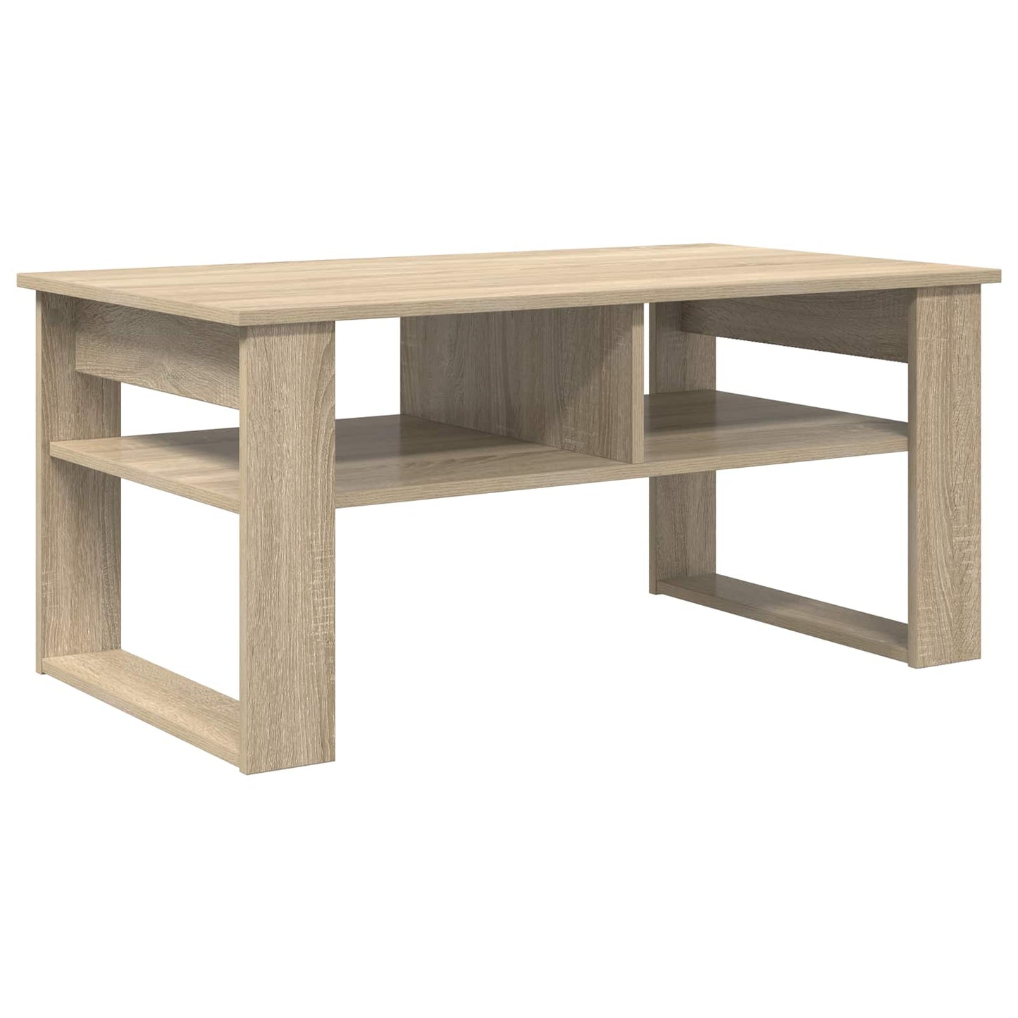 Kaffebord med lagring Sonoma eik 96 x 54 x 44 cm Konstruert tre